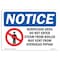 Signmission OSHA Notice, 5" Height, NOTICE Barricade Area Do Not Sign With Symbol, 7" X 5", Landscape OS-NS-D-57-L-15295 - alternate 1